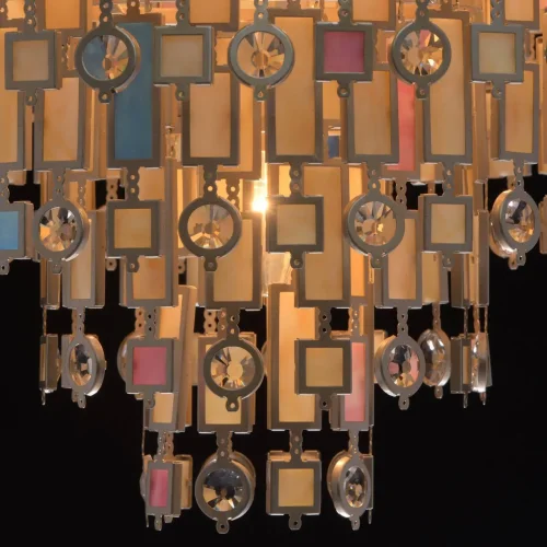Люстра потолочная Марокко 185010607 MW-Light бежевая разноцветная на 7 ламп, основание золотое бежевое в стиле современный восточный  фото 6