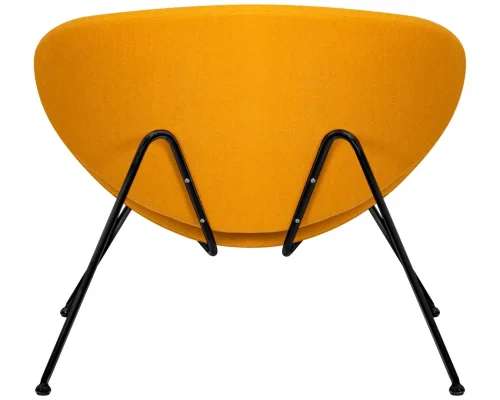 Кресло дизайнерское  72-LMO EMILY, цвет сиденья желтый (AF13), цвет основания черный Dobrin, жёлтый/ткань, ножки/металл/чёрный, размеры - ****810*780 фото 5