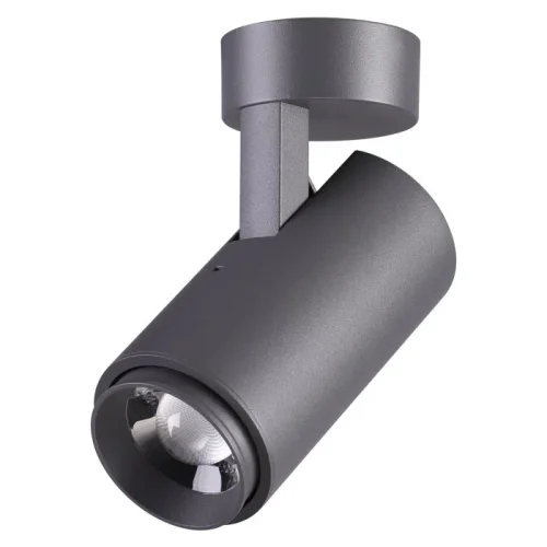 Накладной светильник уличный LED Kaimas 358289 Novotech уличный IP54 серый чёрный на 1 лампу, плафон чёрный серый в стиле современный LED