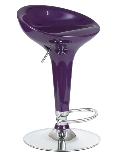 Стул барный 1004-LM BOMBA,  цвет сиденья фиолетовый металлик, цвет основания хром Dobrin, фиолетовый/, ножки/металл/хром, размеры - 660*880***430*360 фото 2