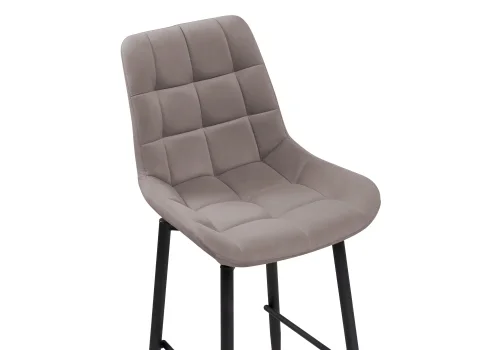 Полубарный стул Алст К крутящийся латте / черный 502283 Woodville, бежевый/велюр, ножки/металл/чёрный, размеры - ****500*580 фото 7