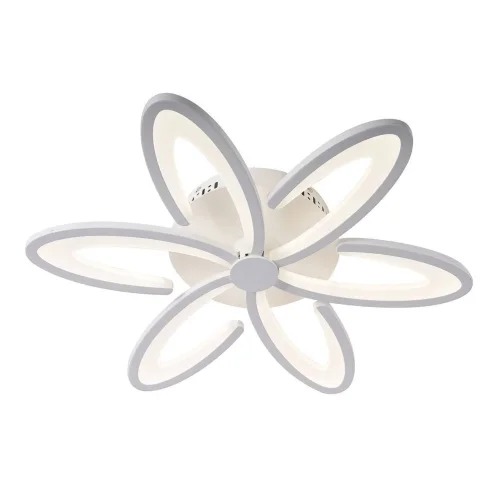 Люстра с пультом LED Florinas OML-49307-60 Omnilux белая на 1 лампу, основание белое в стиле хай-тек с пультом