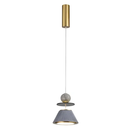 Светильник подвесной ЛЕД Джаз (Jazz) 5475/10LG Odeon Light голубой на 1 лампу, основание латунь в стиле классический современный фото 3 Светильник подвесной ЛЕД Джаз (Jazz) 5475/10LG Odeon Light голубой на 1 лампу, основание латунь в стиле классический современный фото 3