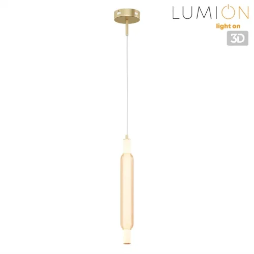 Светильник подвесной LED Trendy 8259/15WCL Lumion янтарный на 1 лампу, основание золотое в стиле современный фото 3 Светильник подвесной LED Trendy 8259/15WCL Lumion янтарный на 1 лампу, основание золотое в стиле современный фото 3