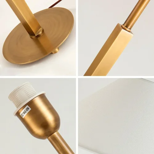 Торшер FAREL 140672-26 ImperiumLoft белый на 1 лампу, основание латунь в стиле современный фото 10