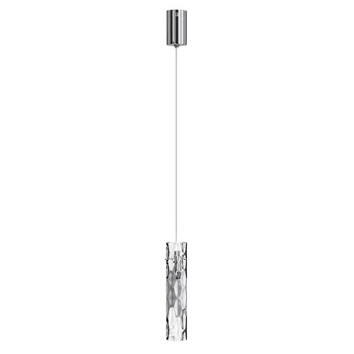 Светильник подвесной PRIMAVERA SP1 CHROME Crystal Lux прозрачный 1 лампа, основание хром в стиле современный  фото 2