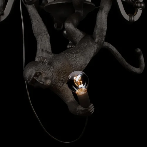 Светильник подвесной Monkey 10314 Black LOFT IT без плафона 5 ламп, основание чёрное в стиле современный животные фото 4