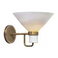 Настенный светильник (Бра) LAURISTON 155085-60 ImperiumLoft белый 1 лампа, основание медь в стиле арт-деко 