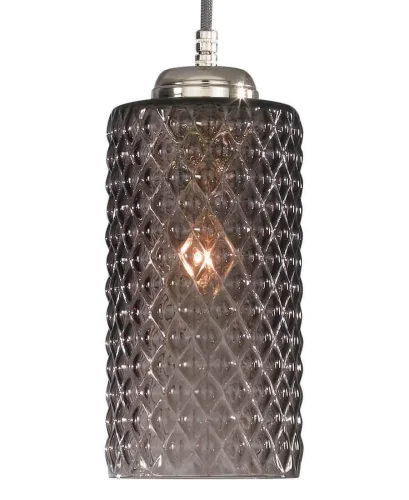 Светильник подвесной L 10000/1 Reccagni Angelo серый чёрный 1 лампа, основание никель в стиле классический современный выдувное фото 2