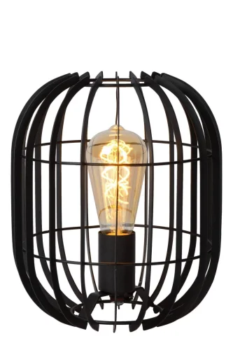 Настольная лампа Reda 78599/01/30 Lucide чёрная 1 лампа, основание чёрное металл в стиле современный 
