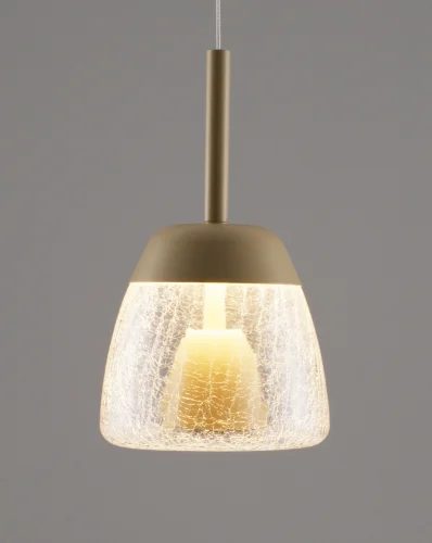 Светильник подвесной LED Eir V10873-PL Moderli прозрачный 1 лампа, основание бежевое в стиле современный  фото 3