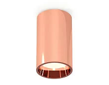 Светильник накладной Techno spot XS6326001 Ambrella light розовый золотой 1 лампа, основание розовое золотое в стиле модерн круглый