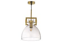 Светильник подвесной Daiano E 1.P1 CL Arti Lampadari прозрачный 1 лампа, основание золотое в стиле лофт кантри 
