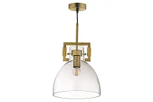 Светильник подвесной Daiano E 1.P1 CL Arti Lampadari прозрачный 1 лампа, основание золотое в стиле кантри лофт 