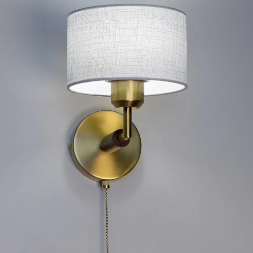 Бра с выключателем Sherman CL436312 Citilux белый на 1 лампу, основание бронзовое в стиле классический современный кантри фото 5