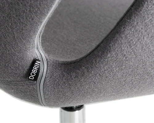 Кресло дизайнерское 69A-LMO SWAN, цвет сиденья серый (AF7), алюминиевое основание Dobrin, серый/текстиль, ножки//серый, размеры - *910***710*600 фото 9