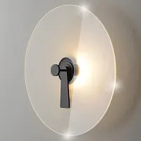 Бра ЛЕД CHIAROSCURO AP6W LED BLACK Crystal Lux белый на 1 лампу, основание чёрное в стиле современный 