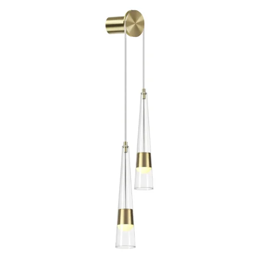 Бра LED Lump 5043/24WL Odeon Light прозрачный на 1 лампа, основание золотое в стиле современный трубочки фото 3