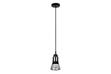 Светильник подвесной Puro AP9006-1A GR iLamp серый чёрный 1 лампа, основание чёрное в стиле современный 