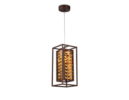 Светильник подвесной Traditional TR5043 Ambrella light янтарный 1 лампа, основание коричневое в стиле современный 