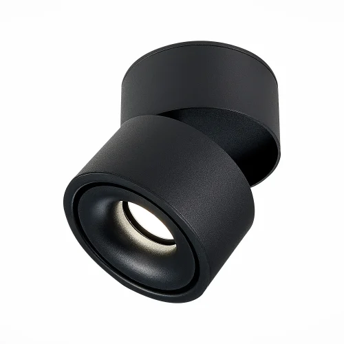 Светильник накладной LED St652 ST652.442.12 ST-Luce чёрный 1 лампа, основание чёрное в стиле хай-тек современный круглый