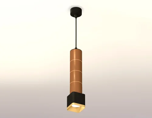 Светильник подвесной Techno spot XP7806001 Ambrella light чёрный коричневый 1 лампа, основание чёрное в стиле современный хай-тек  фото 2