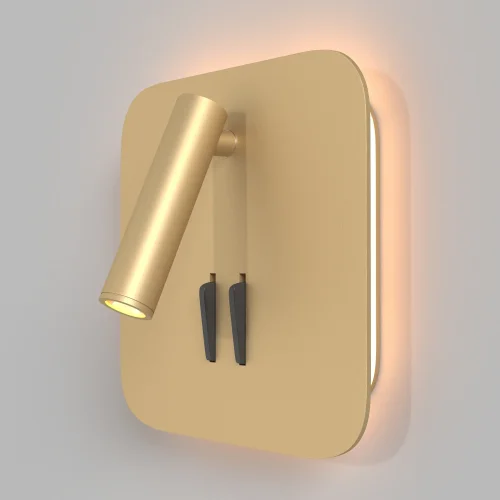 Бра с выключателем LED Ios 176 C175-WL-01-6W-MG Maytoni золотой на 1 лампу, основание матовое золото в стиле хай-тек минимализм фото 2