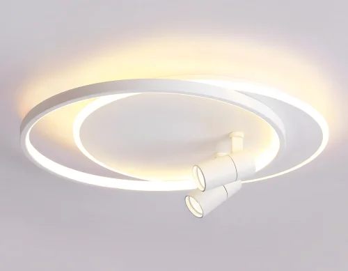 Светильник потолочный LED с пультом FL51391 Ambrella light белый 1 лампа, основание белое в стиле современный хай-тек с пультом фото 5