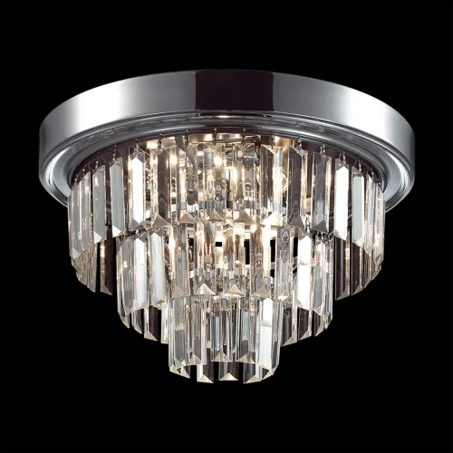 Люстра потолочная Zaha 8266/4C Lumion прозрачная на 4 лампы, основание хром в стиле классический фото 5