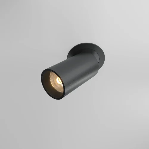 Светильник точечный Focus Led DL125-L12-3K-B Maytoni чёрный на 1 лампу, основание чёрное в стиле современный хай-тек круглый фото 3