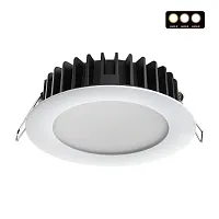 Светильник точечный LED с переключателем цветовой температуры Lante 358952 Novotech белый 1 лампа, основание белое в стиле современный хай-тек 