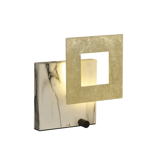 Настольная лампа LED Dalia 8519 Mantra золотая 1 лампа, основание белое металл в стиле хай-тек современный 