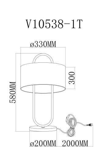 Настольная лампа Palma V10538-1T Moderli белая 1 лампа, основание латунь мрамор металл в стиле современный  фото 2