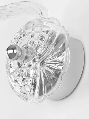 Бра 107B/1/141 Ni Bohemia Ivele Crystal без плафона на 1 лампа, основание прозрачное никель в стиле классический sp фото 2
