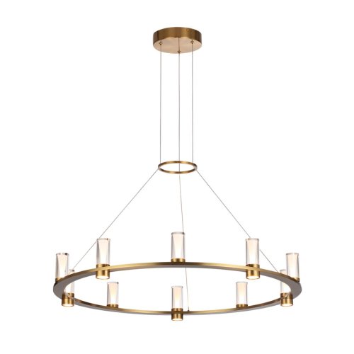 Люстра подвесная LED Defance 7144/70L Odeon Light прозрачная на 8 ламп, основание бронзовое в стиле современный классический кольца фото 3 Люстра подвесная LED Defance 7144/70L Odeon Light прозрачная на 8 ламп, основание бронзовое в стиле современный классический кольца фото 3