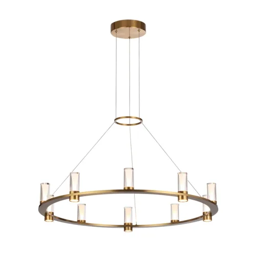 Люстра подвесная Defance 7144/70L Odeon Light прозрачная на 8 ламп, основание бронзовое в стиле классический современный кольца фото 3 Люстра подвесная Defance 7144/70L Odeon Light прозрачная на 8 ламп, основание бронзовое в стиле классический современный кольца фото 3