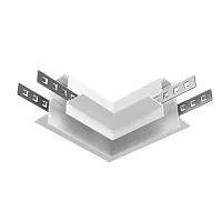 Угловой коннектор внутренний Magnetic track system Exility TRA034CL-42.12W Maytoni белый в стиле современный хай-тек для светильников серии Magnetic track system Exility встраиваемый магнитный exility тонкая магнитная