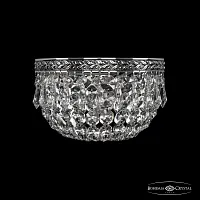 Бра 19011B/20IV NB Bohemia Ivele Crystal прозрачный 1 лампа, основание никель в стиле классический sp