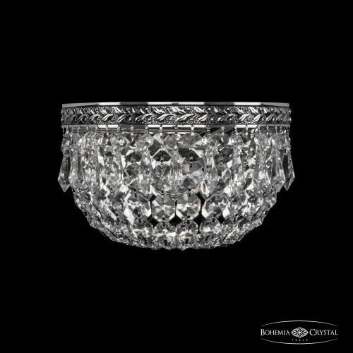 Бра 19011B/20IV NB Bohemia Ivele Crystal прозрачный на 1 лампа, основание никель в стиле классический sp