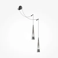 Бра LED Sintesi P090WL-L24CH3K Maytoni прозрачный на 1 лампу, основание хром в стиле современный 