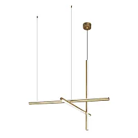 Светильник подвесной LED Coordinates 10393/D LOFT IT белый матовый золото на 3 лампы, основание матовое золото в стиле хай-тек 