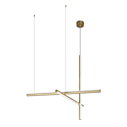Светильник подвесной LED Coordinates 10393/D LOFT IT белый матовый золото на 3 лампы, основание матовое золото в стиле хай-тек 