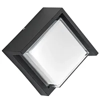 Настенный светильник LED Paletto quad 382274 Lightstar уличный IP54 чёрный 1 лампа, плафон белый в стиле современный LED