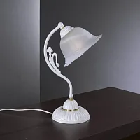 Настольная лампа P 9602 Reccagni Angelo белая 1 лампа, основание белое металл в стиле классический 