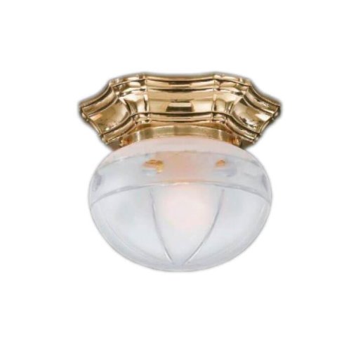 Светильник потолочный PL 7834/1 Reccagni Angelo белый 1 лампа, основание золотое в стиле классика 