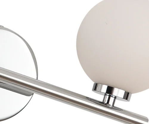 Бра Сида 07504-2,02 Kink Light белый на 2 лампы, основание хром в стиле современный молекула шар фото 2