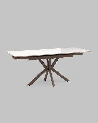 Стол Marmer 120-180/80/76, столешница МДФ16/керамика, подстолье металл капучино УТ000039730 Stool Group столешница из фото 7