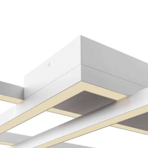 Люстра потолочная LED Line MOD015CL-L80WK Maytoni белая на 1 лампу, основание белое в стиле хай-тек квадраты фото 3