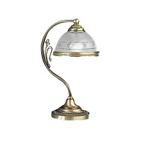 Настольная лампа P 3830 Reccagni Angelo белая 1 лампа, основание античное бронза латунь металл в стиле классический 