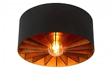 Светильник потолочный Zidane 77185/40/30 Lucide чёрный матовый золото 1 лампа, основание чёрное в стиле модерн 
